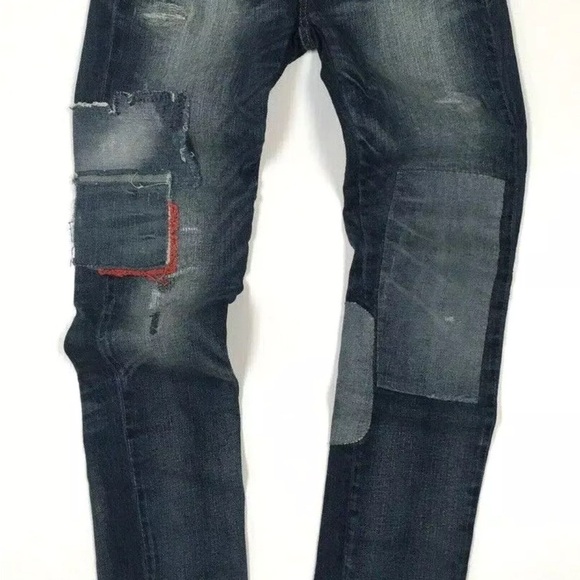 Polo Ralph Lauren Colorado Western Indian Beaded Distressed Patchwork Jeans 26 - Picture 10 of 10